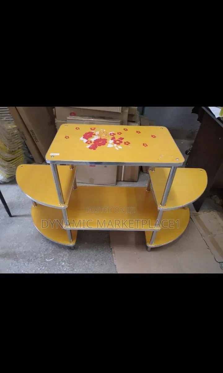 Yellow Black and Red Tv Stand