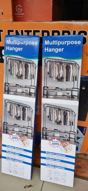 Adjustable Double Pole Clothing Rack With Bottom Shelf Maximize