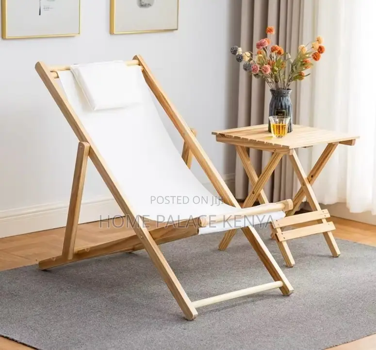 Foldable Chair: Waterproof Wooden Beach Chair