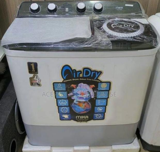 Mika Twin Tub Washing Machine, 10 KGS - White (Air Dry Technology)