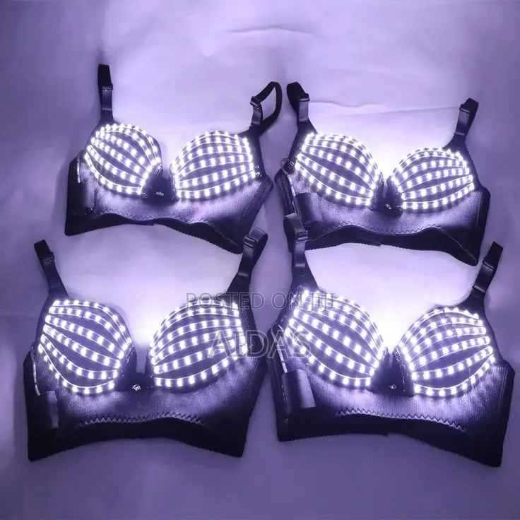 Led Light Up Bra – Rechargeable Glowing Rave, Club Performance Bra