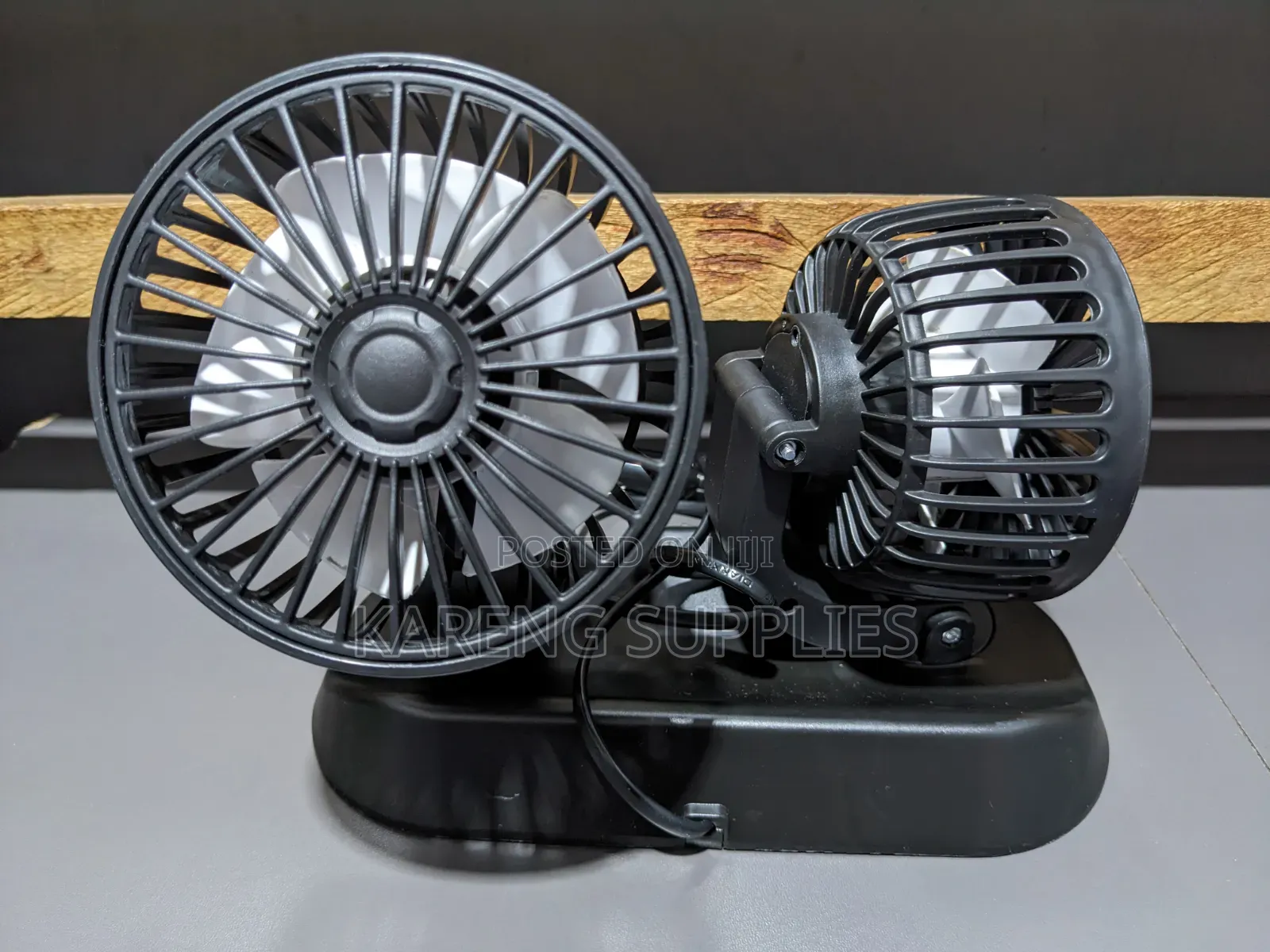 Adjustable Double Headed Car Fan