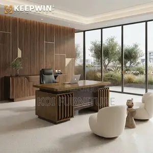 Office Desk; 1400mm Executive Prestige Gold Color Desk