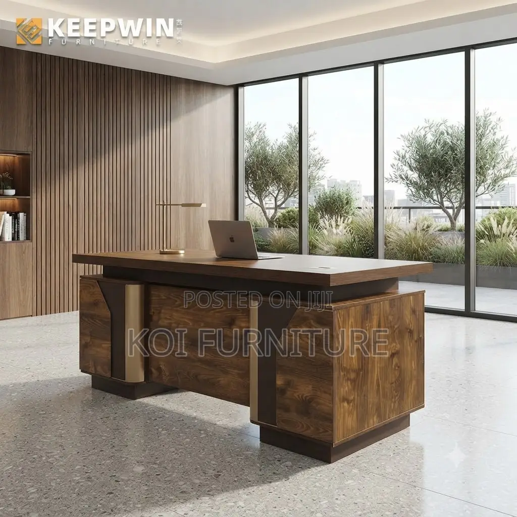 Office Desk; 1400mm Executive Prestige Gold Color Desk