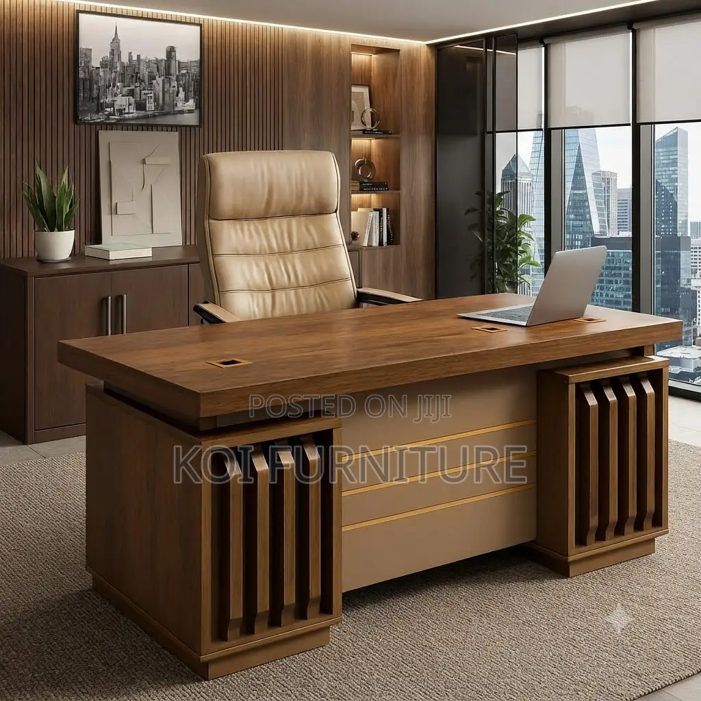Office Desk; 1400mm Executive Prestige Gold Color Desk