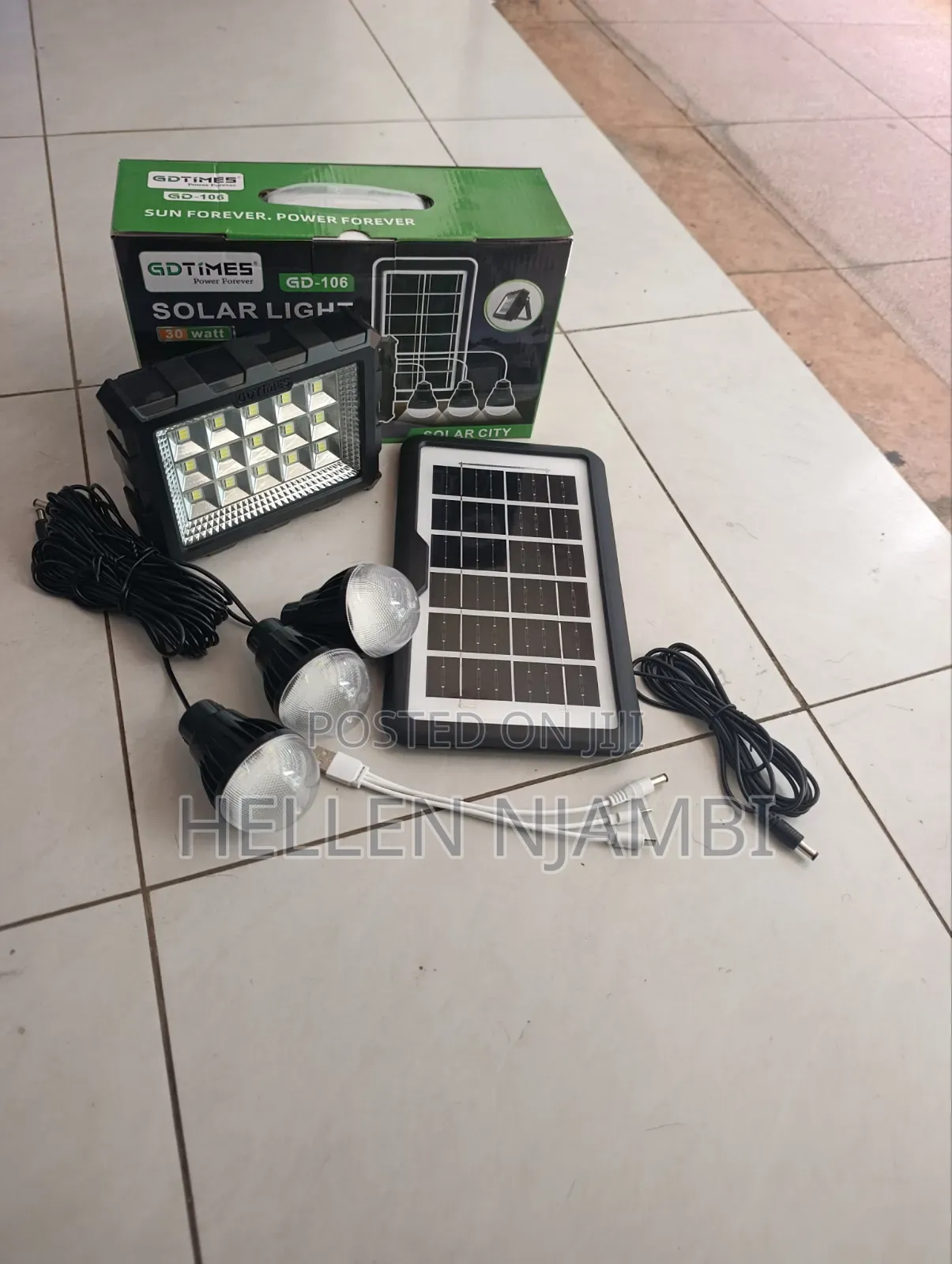 Gd-106 Gd Times 30w Solar Light With 3bulbs