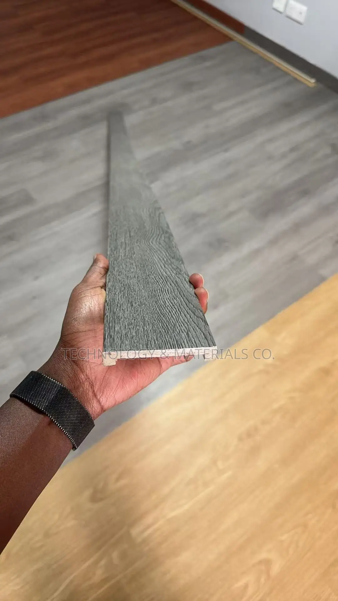 Grey SPC Skirting 2.4m- 4inches