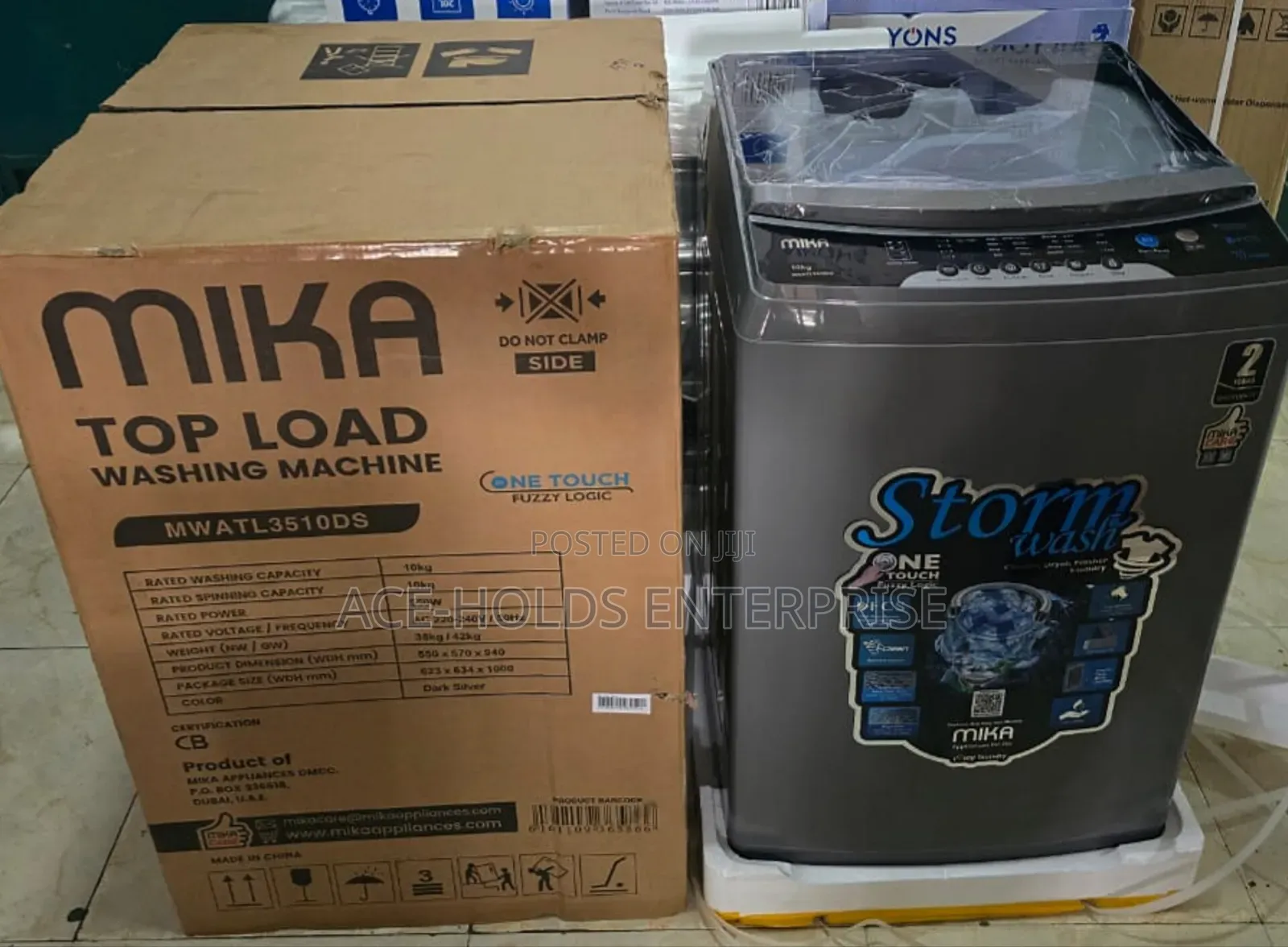 Mika 10kg Fully Automatic Top Load Washing Machine ( 550watts)