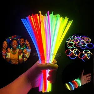 100 PCS Glow Sticks – Neon Party Glow Bracelets Necklaces