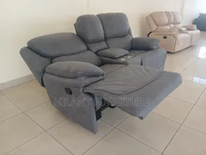 Grey 2 Seater King-Size Recliner Sofa