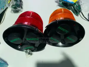 Solar-Powered Led Strobe Warning Lights With Magnetic Bases