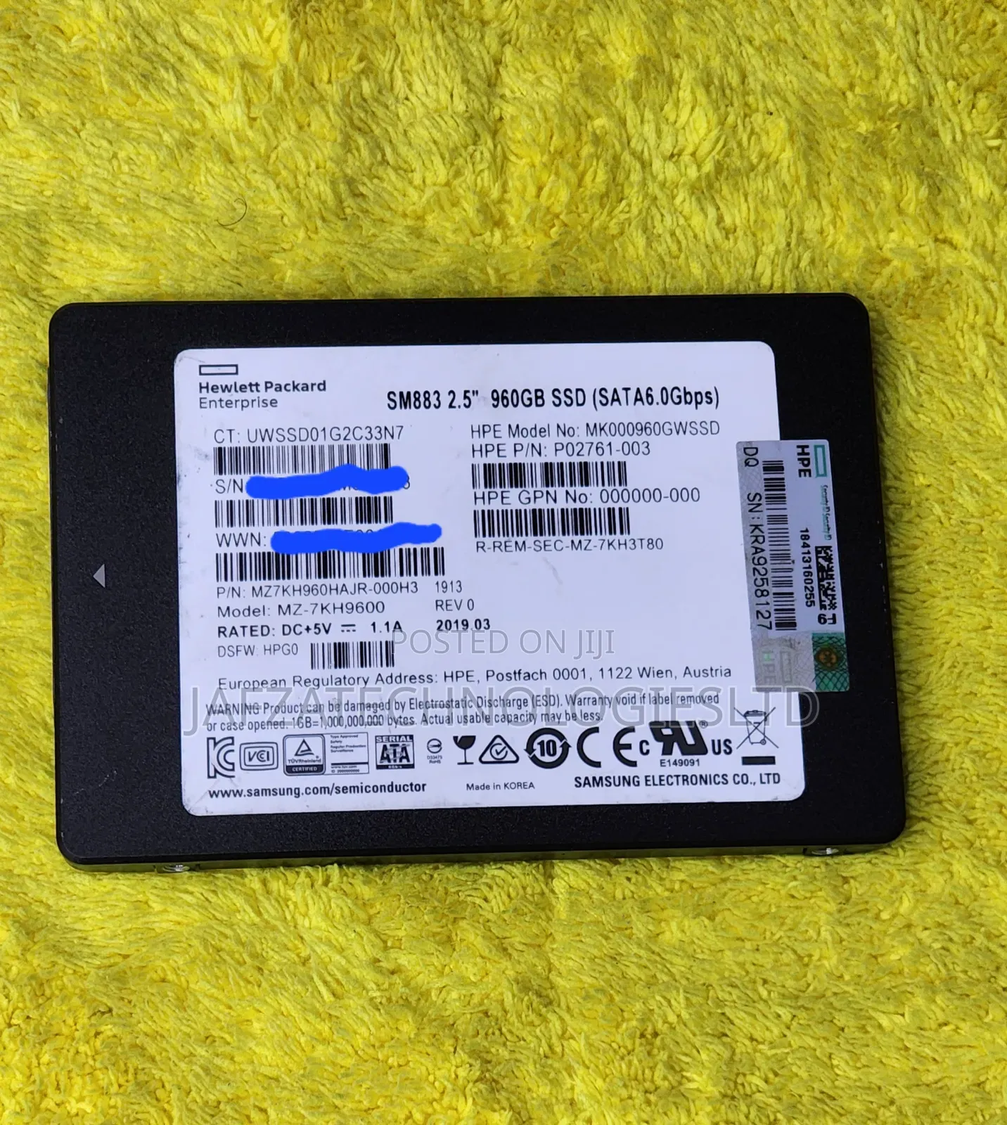 Hpe 960gb Sata 6g 2.5" Server SSD