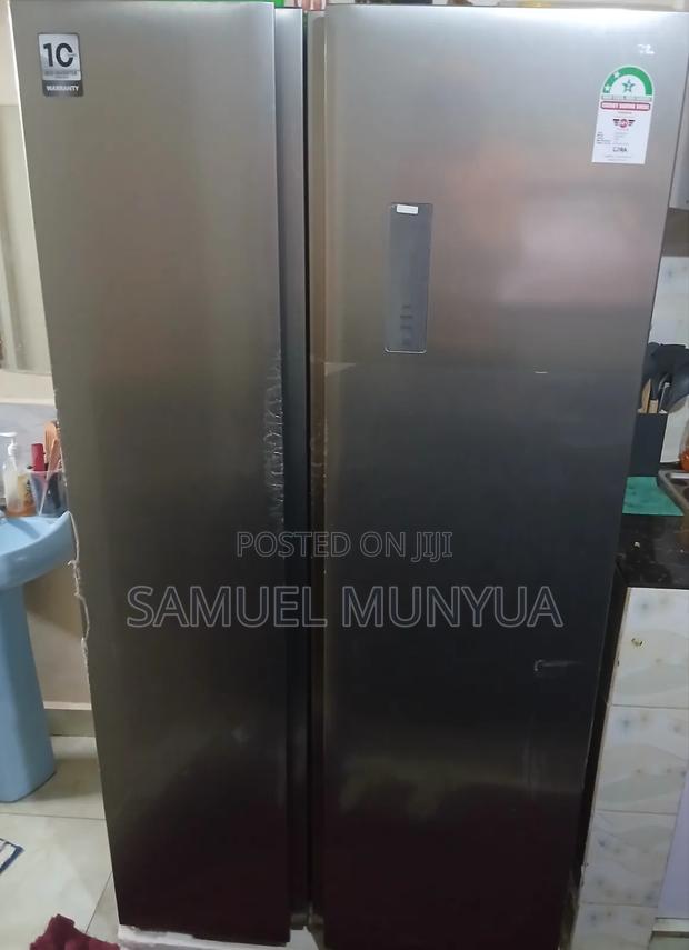 TCL 505 Liters P635sbss Frost Free Side by Side Fridge,Dark Grey