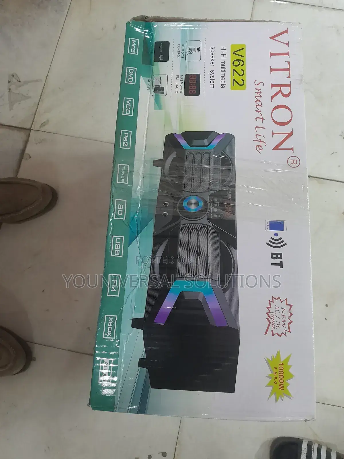 *Vitron Xbox Speaker With Bluetooth,Usb,Mp3, Fm Radio Ac/Dc V622