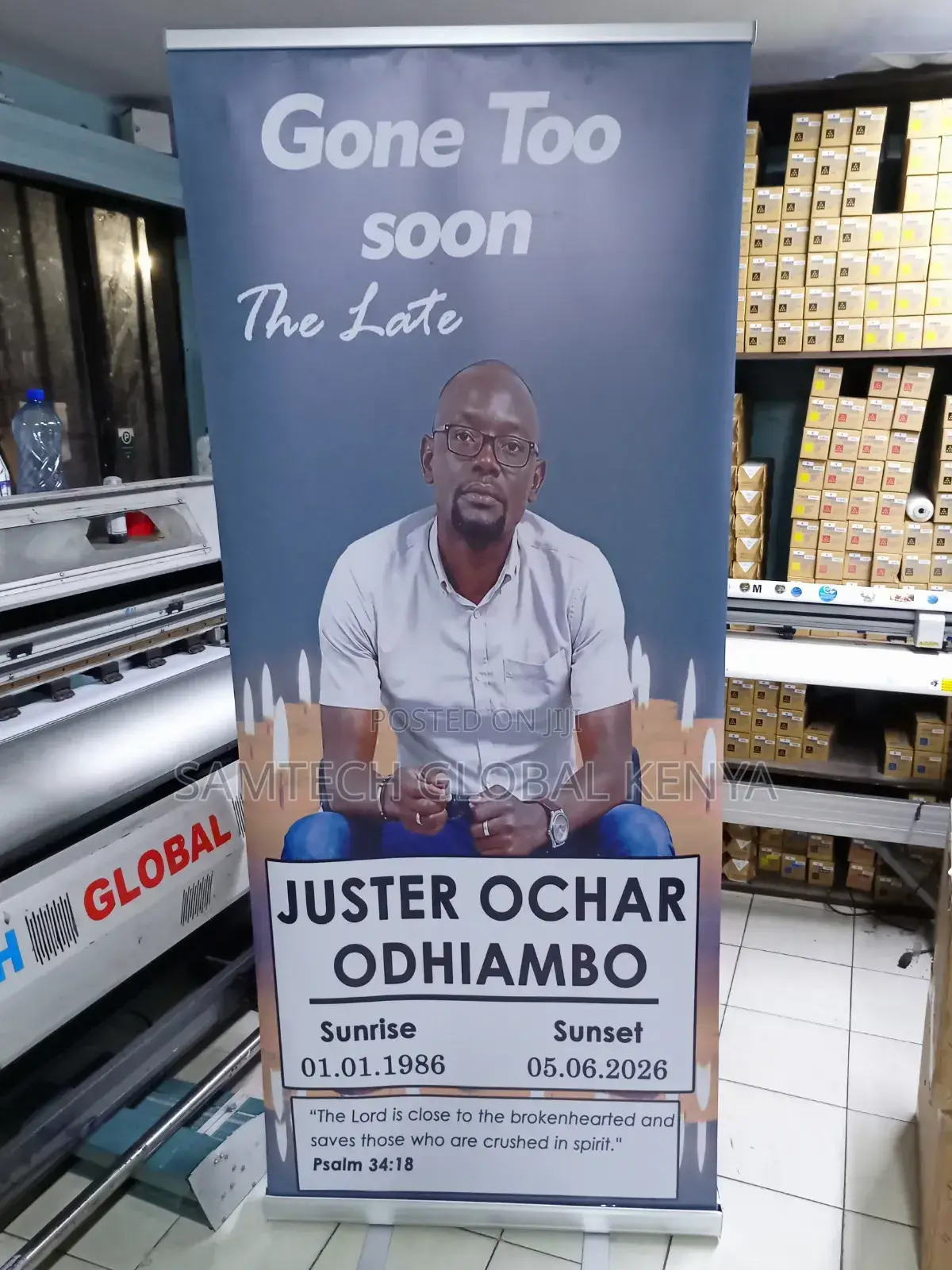 Funeral Roll Ups Available