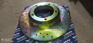Terrafirma-Front Brake Disc -Crossed Drilled and Grooved