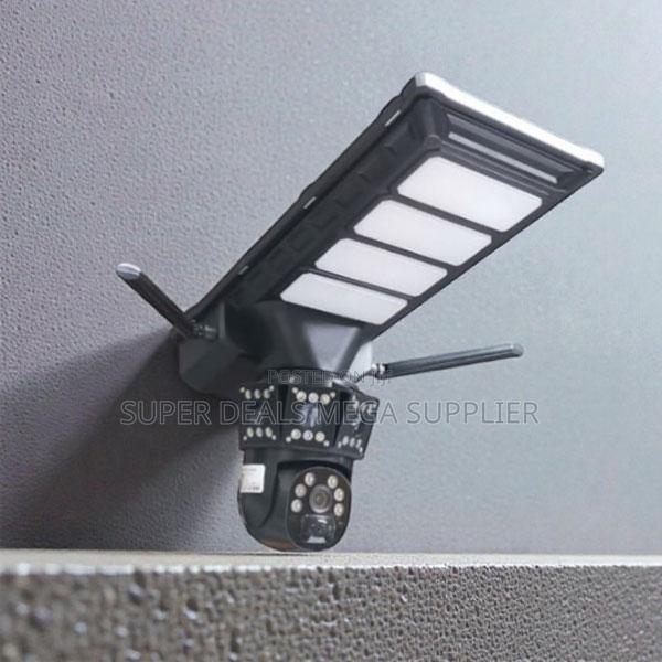 4g Simcard PTZ Two Way Audio Record CCTV Camera Solar Street Light - main view