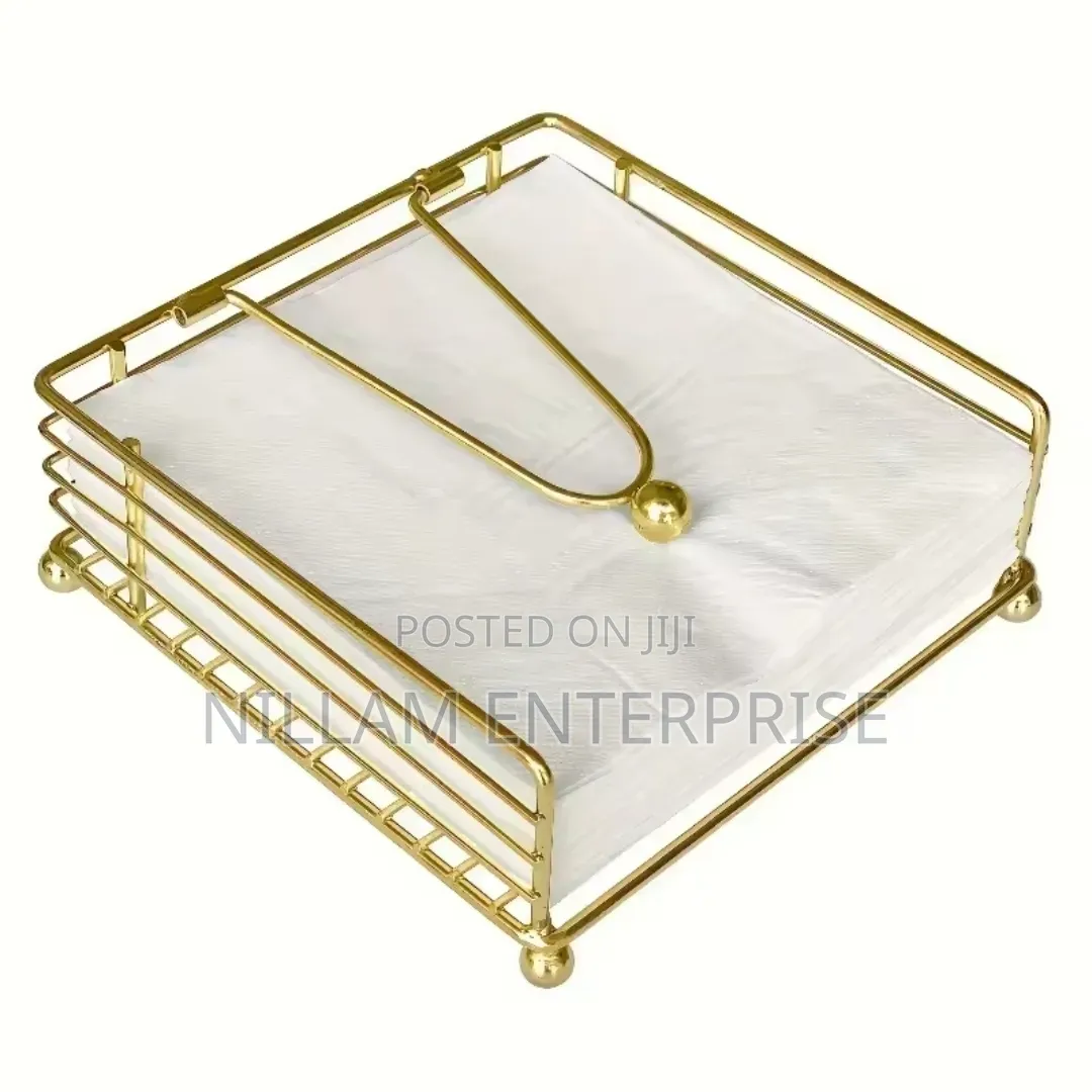 Modern Metallic Serviette Holder With Weighted Arm