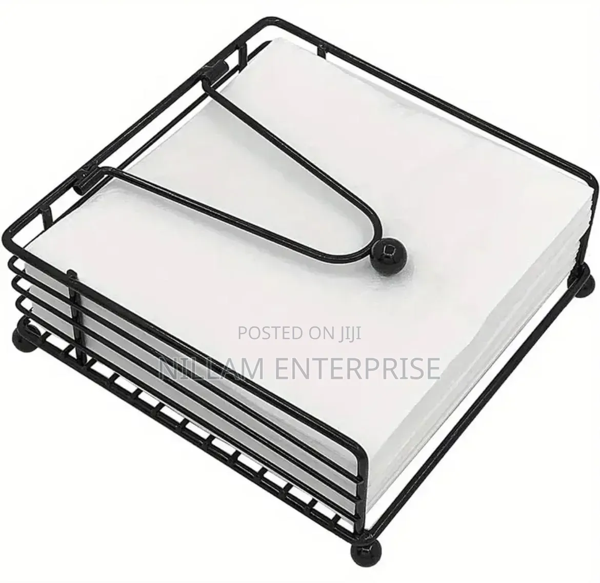 Modern Metallic Serviette Holder With Weighted Arm