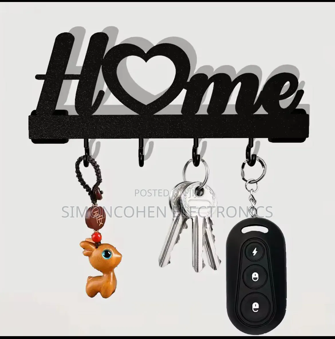 Aluminum Metal Wall Art No Drill Adhesive Key Holder