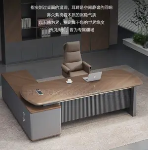 1.8m L-Shaped Office Desk With Curved Edges