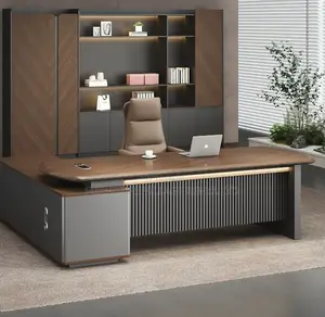 1.8m L-Shaped Office Desk With Curved Edges