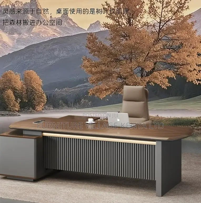 1.8m L-Shaped Office Desk With Curved Edges