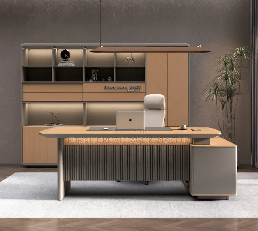 1.8m L-Shaped Office Desk With Curved Edges