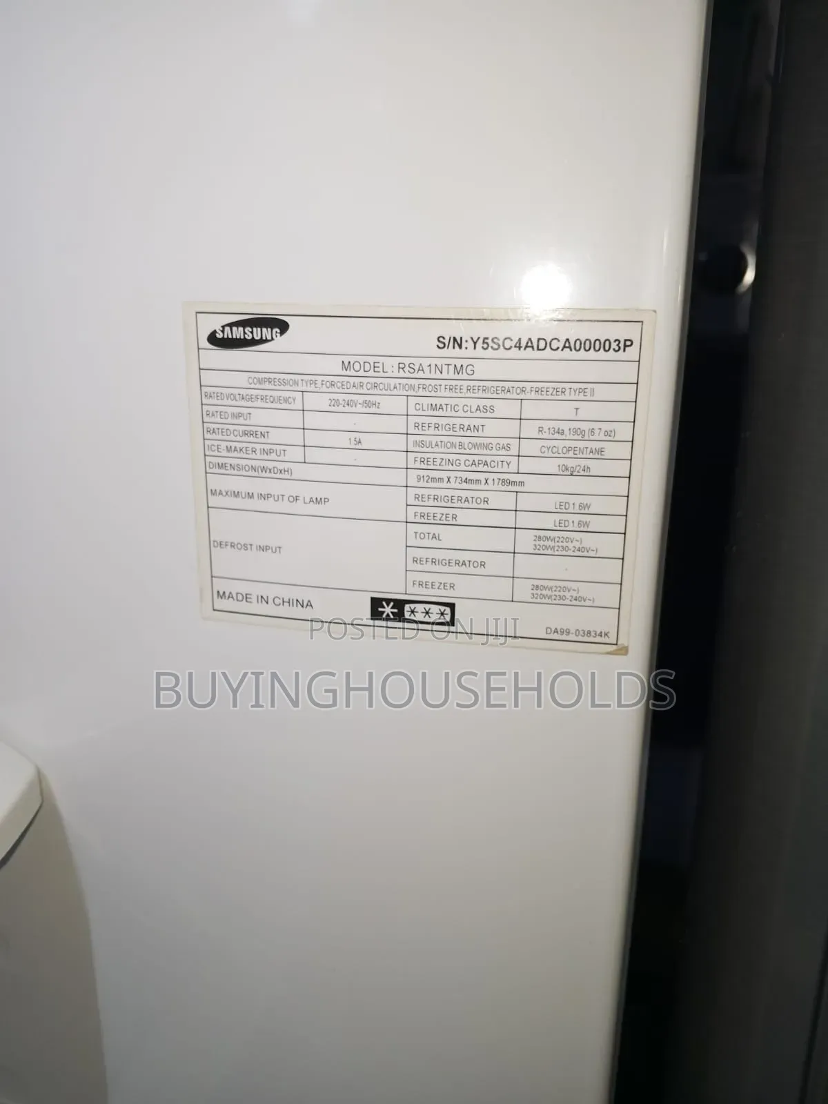 Samsung 520l Side by Side Fridge