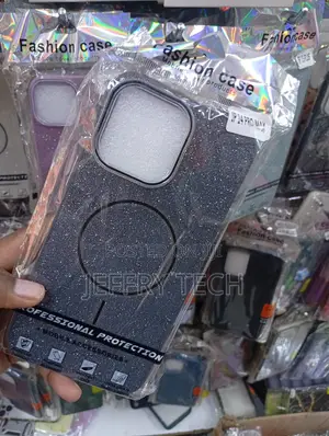 iPhone 14 Pro Max Black Sparkly Glitter Phone Case