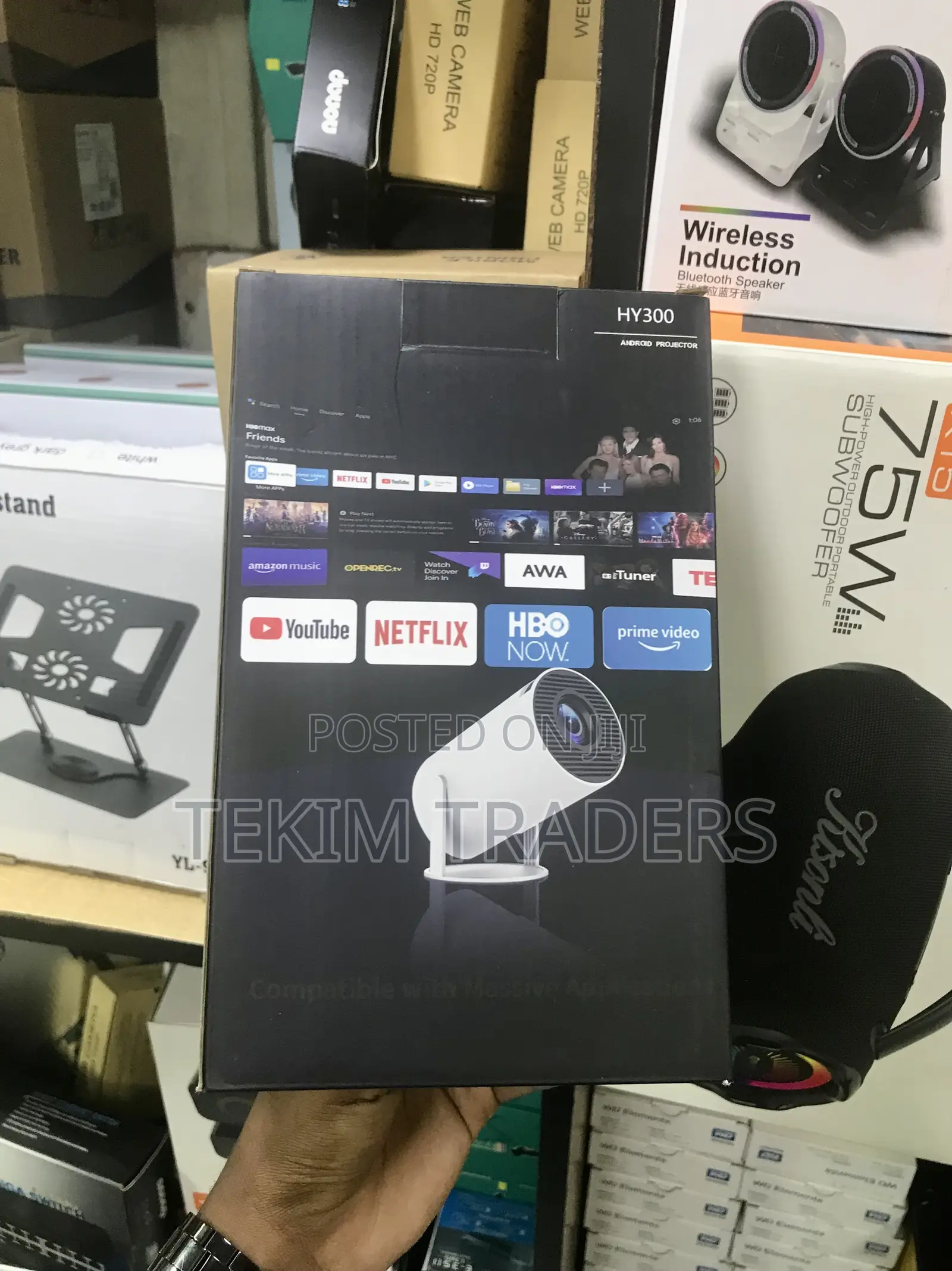 Hy300 Smart Portable Projector-Android 11, Wifi 6, 130 Inch Display