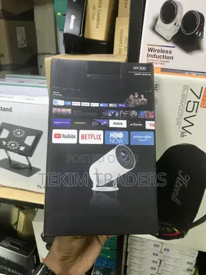 Hy300 Smart Portable Projector-Android 11, Wifi 6, 130 Inch Display