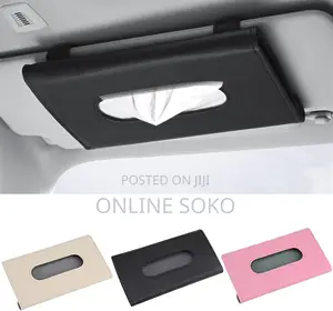Multipurpose Pu Leather Car Sun Visor Tissue Holder Organizer
