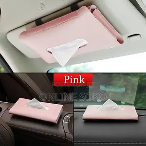 Multipurpose Pu Leather Car Sun Visor Tissue Holder Organizer