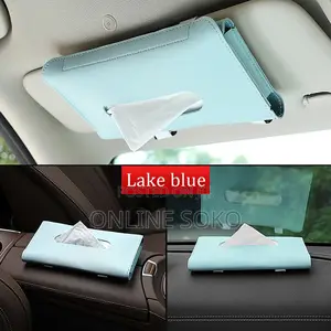 Multipurpose Pu Leather Car Sun Visor Tissue Holder Organizer