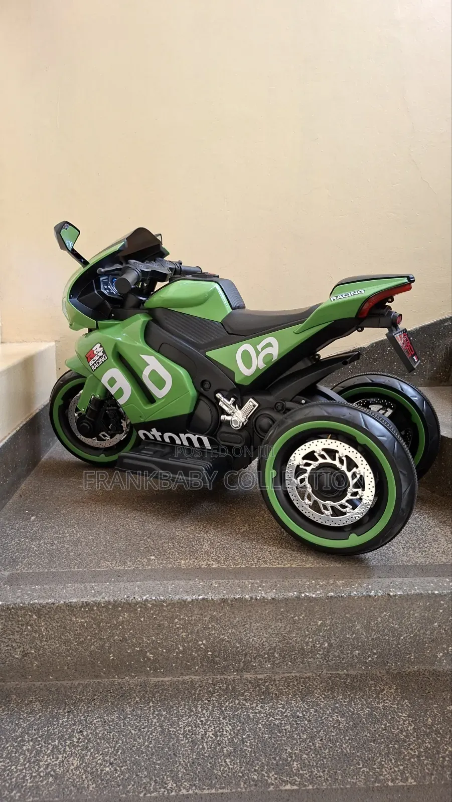 Kids Electric Racing Motorbike 12v Ride-on Bike With Training Wheels