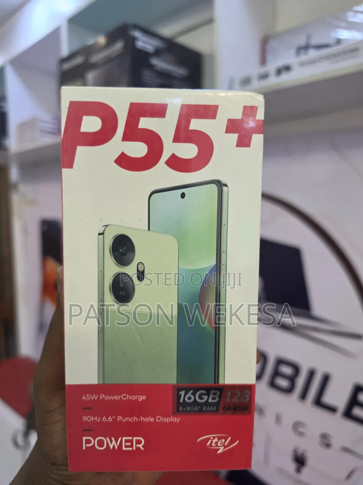 New Itel P55+ 128 GB Black