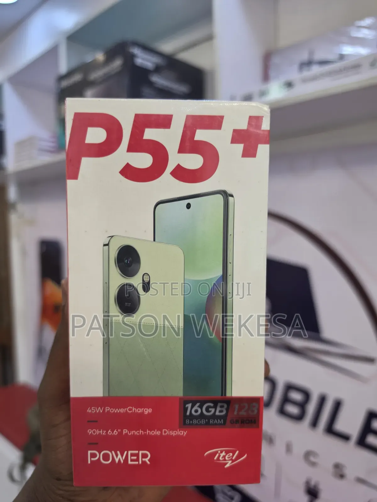 New Itel P55+ 128 GB Black