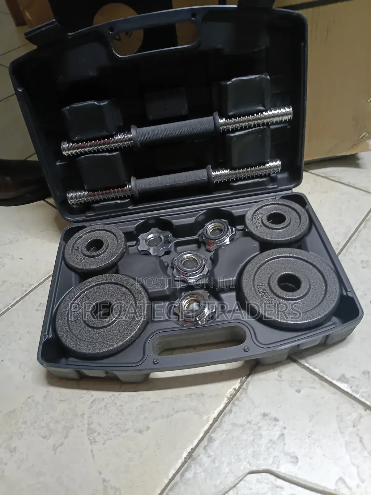 10kg Adjustable Dumbbell Set With Carry Case