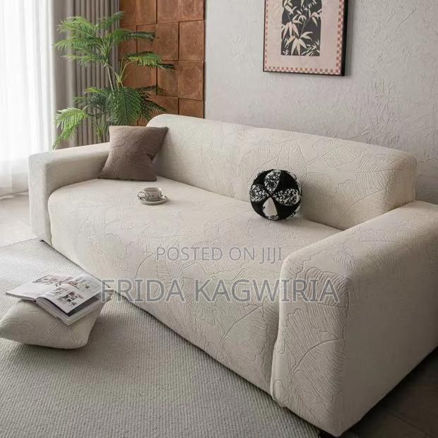 Damask Material, Stretchable 3 Seater Seatcovers - main view