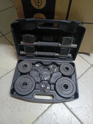 Chrome Dumbbell Adjustable Hand Weights 10kg Exercise Kit
