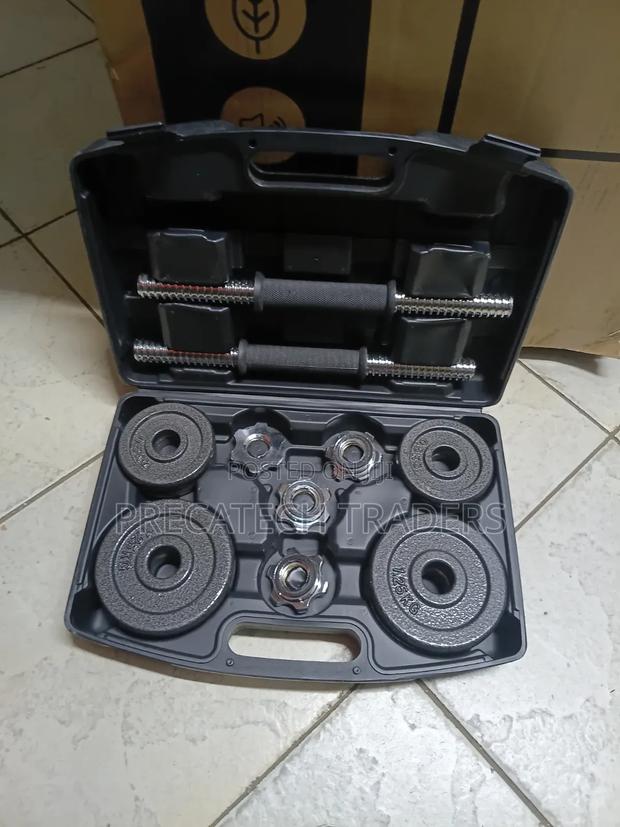Chrome Dumbbell Adjustable Hand Weights 10kg Exercise Kit