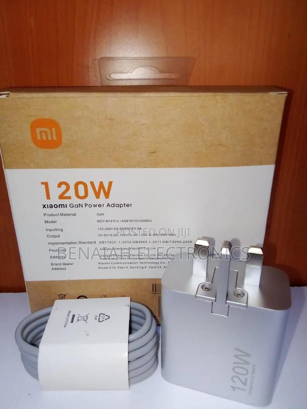 120 Watts Xiaomi Super Fast Charger With Type C to C Cable