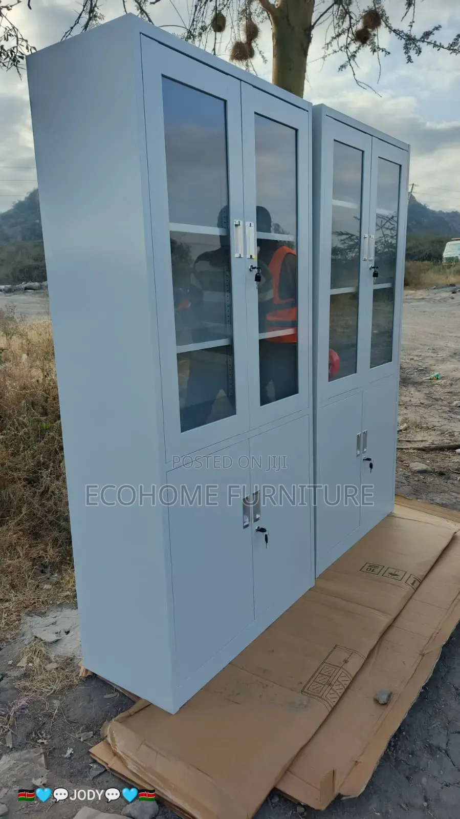 Modern Steel Office Filing Cabinet With Glass Doors – Tf-110