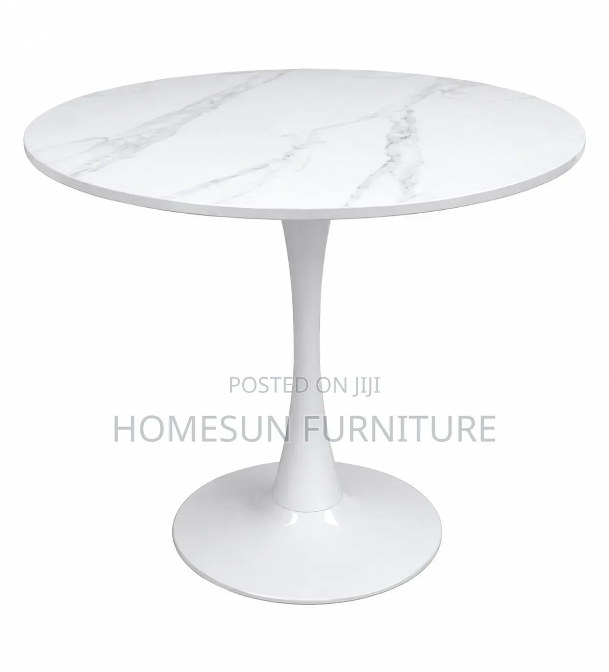 Modern Round Tulip Dining Table – Marble