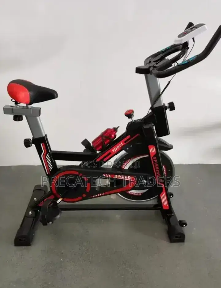 Indoor Cycling Bike With Adjustable Resistance Comfortable Seat