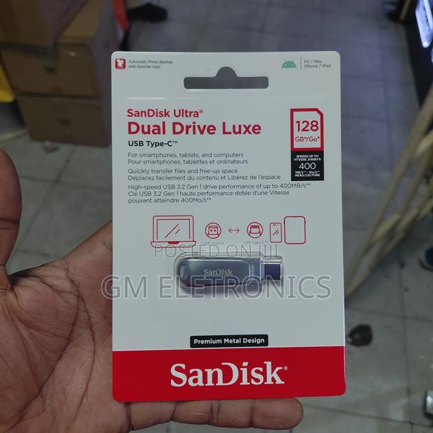 128gb Dual Drive Luxe Usb-Type-C Drive for Smart Phones Computers - thumbnail 2