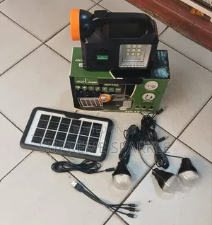 Jsot 80w Solar Lighting System With (Fm Radio, 3 Bulbs, Torch).