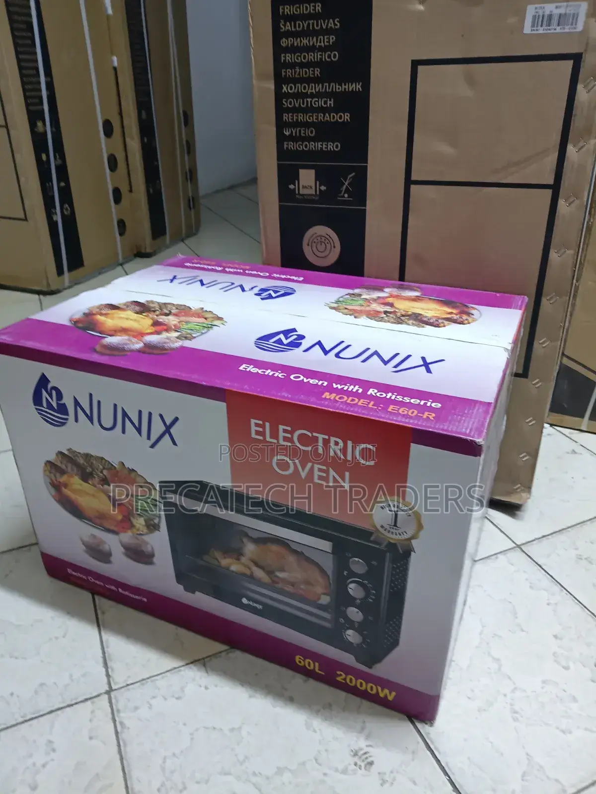 Nunix 60l Countertop Electric Oven With Grill Rotisserie