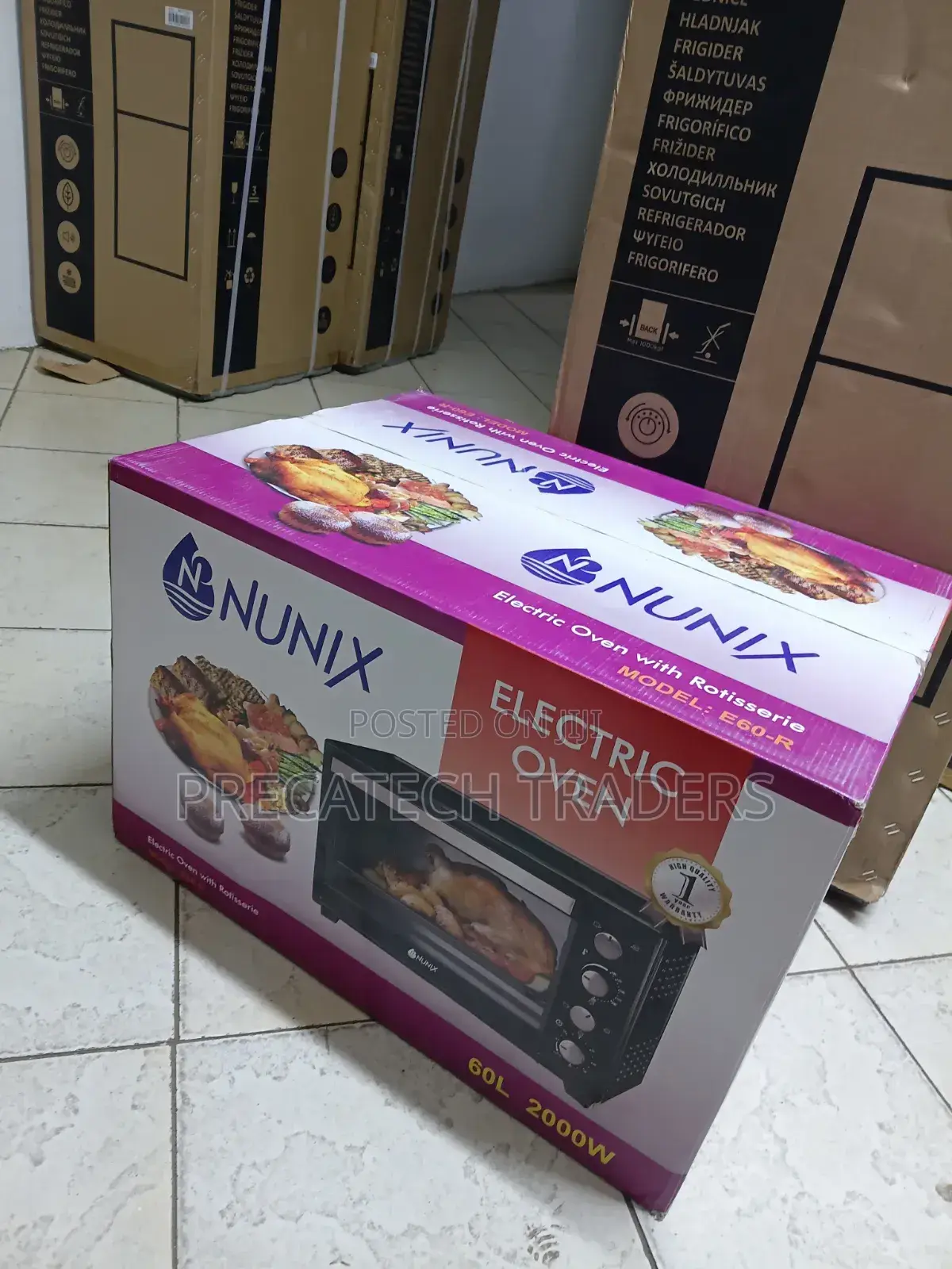 Nunix 60l Countertop Electric Oven With Grill Rotisserie